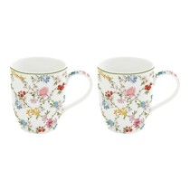Set 2 cani portelan, 350ml, "Garden Dreams" - Nuova R2S