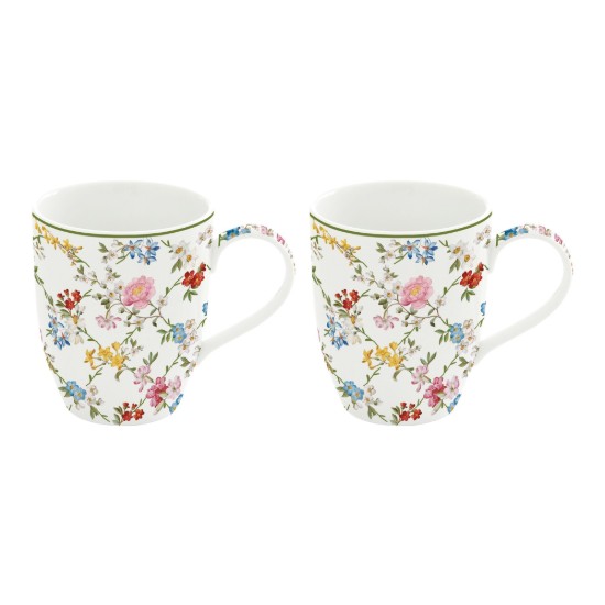 Set 2 cani portelan, 350ml, "Garden Dreams" - Nuova R2S