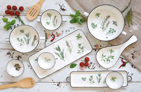 Set 3 boluri, portelan, 10cm, "Herbarium" - Nuova R2S