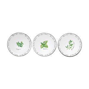 Set 3 boluri, portelan, 10cm, "Herbarium" - Nuova R2S