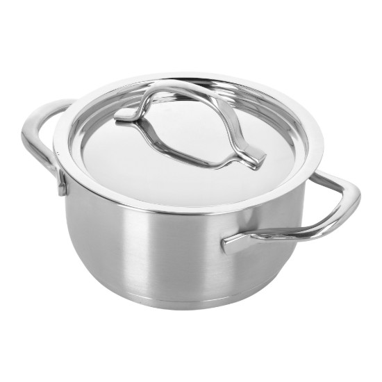 Mini cratita inox, cu capac, 14cm/1L, "Resto 3" - Demeyere