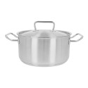 Cratita inox, cu capac, 24cm/6L, 