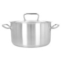 Cratita inox, cu capac, 30cm/11L, 