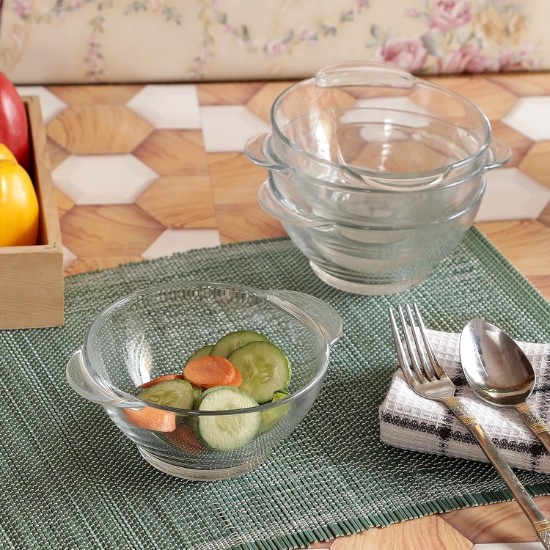 Bol cu manere, sticla, 13,5cm/510ml, "Lys" - Duralex