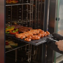 Platou servire, fonta, 33 x 24 cm, cu suport din lemn - LAVA