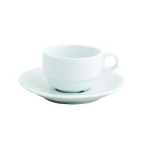 Ceasca espresso cu farfurioara, portelan, 85ml, "Gastronomi Bella" - Porland