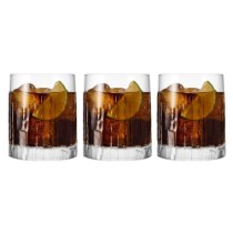 Set 3 pahare apa, sticla, 285ml, "Oak" - Borgonovo