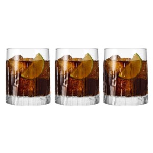 Set 3 pahare apa, sticla, 285ml, "Oak" - Borgonovo