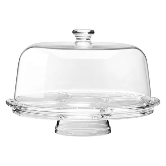 Platou servire 6 in 1, cu capac, sticla, 31cm, "Palladio" - Borgonovo