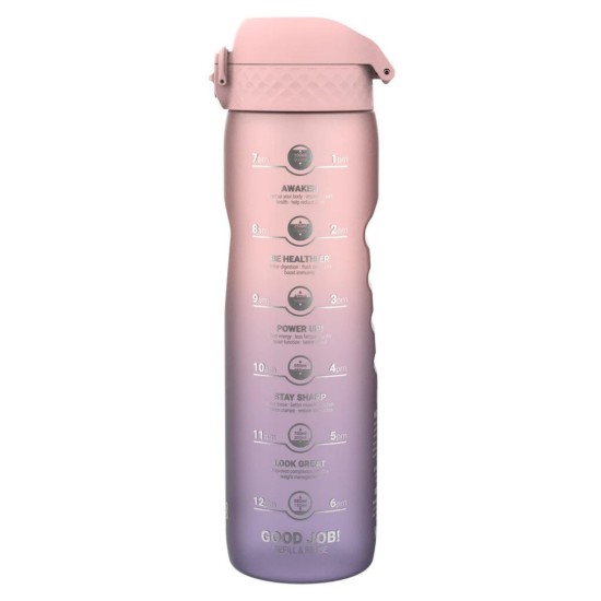 Sticla apa Times To Drink, recyclon, 1L, Purple/Rose Motivator - Ion8