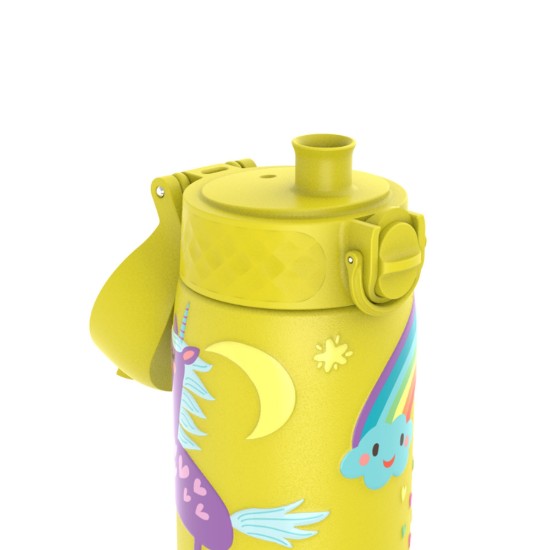 Sticla apa pentru copii Slim, inox, 600ml, Yellow, Unicorns - Ion8