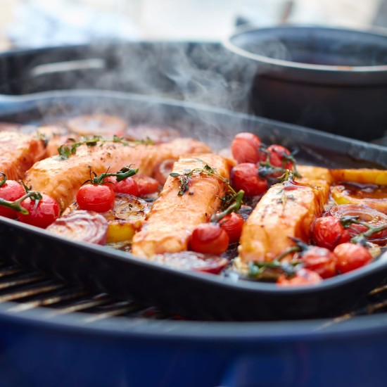 Tava BBQ, ceramica, 42,5x27,5cm, Truffle - Emile Henry