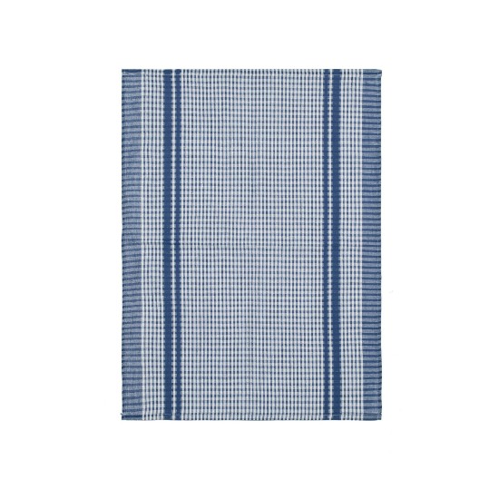 Set 4 prosoape de bucatarie, 50x70 cm "Waffle", Dark Blue - Tiseco