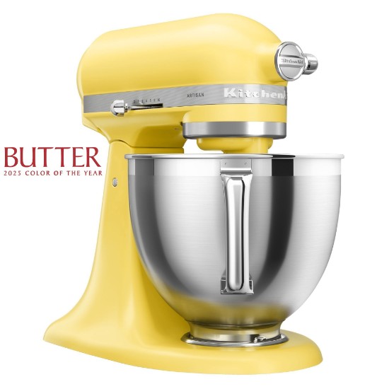 Mixer cu bol 4.7L, Artisan, Model 195, Butter - KitchenAid