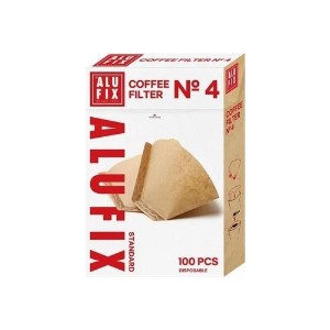 Filtre pentru cafea, marimea 4, hartie, 100 bucati - ALUFIX