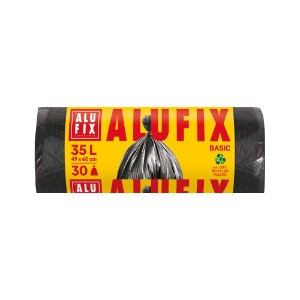 Saci menajeri "Economy", 35L, HDPE, 30 bucati, Negru - ALUFIX