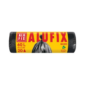 Saci menajeri "Economy", 60L, HDPE, 20 bucati, Negru - ALUFIX