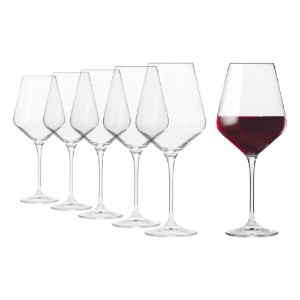 Set 6 pahare vin rosu, sticla cristalina, 490ml, "Avant-Garde" - Krosno