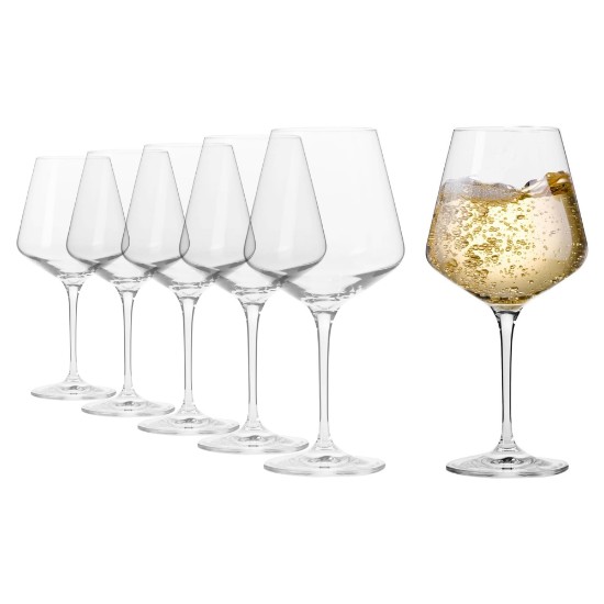 Set 6 pahare vin Chardonnay, sticla cristalina, 460ml, "Avant-Garde" - Krosno