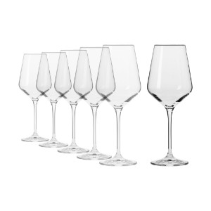 Set 6 pahare vin alb, sticla cristalina, 390ml, "Avant-Garde" - Krosno
