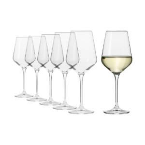 Set 6 pahare vin alb, sticla cristalina, 390ml, "Avant-Garde" - Krosno
