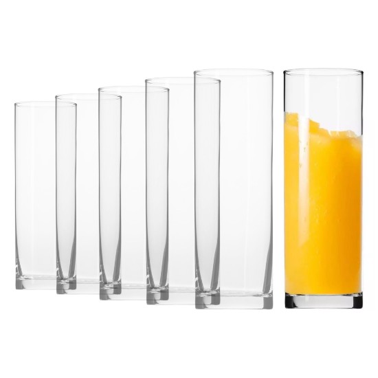 Set 6 pahare suc, sticla, 200ml, "Pure" - Krosno
