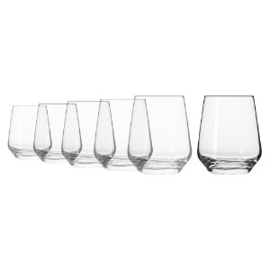 Set 6 pahare soft drinks, sticla, 400ml, "Splendour" - Krosno