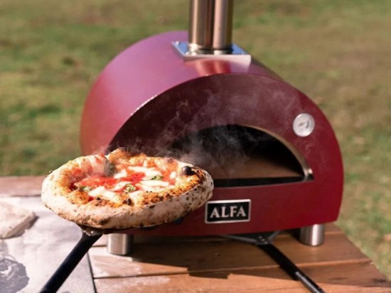 Cuptor pe lemne pentru pizza Moderno 1 Pizze, Rosu - Alfa