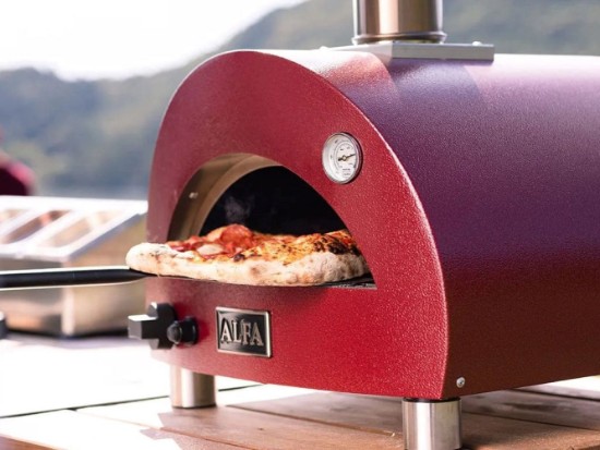 Cuptor pe lemne pentru pizza Moderno 1 Pizze, Rosu - Alfa