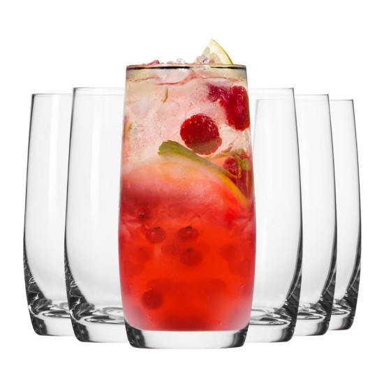 Set 6 pahare long drinks, sticla, 410ml, "Blended" - Krosno
