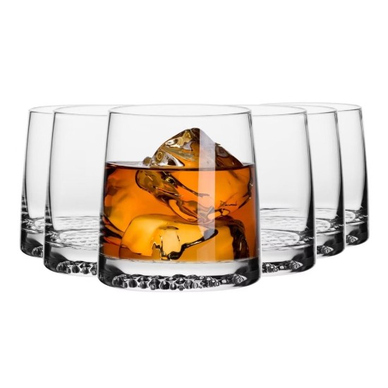 Set 6 pahare whisky, sticla cristalina, 370ml, "Fjord" - Krosno