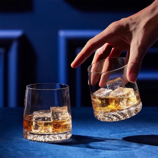 Set 6 pahare whisky, sticla cristalina, 370ml, "Fjord" - Krosno