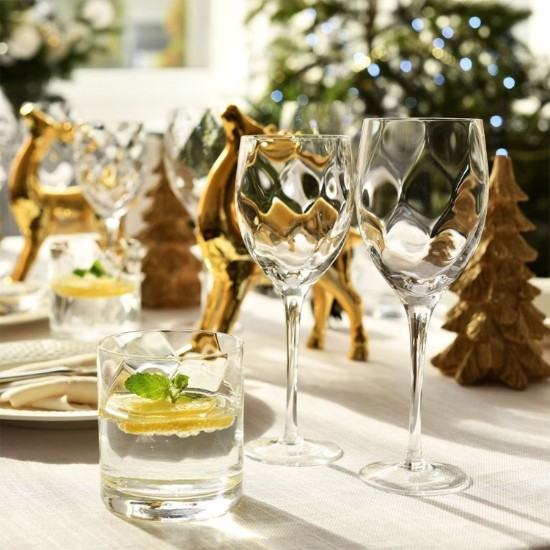 Set 6 pahare whisky, sticla cristalina, 320ml, "Romance" - Krosno