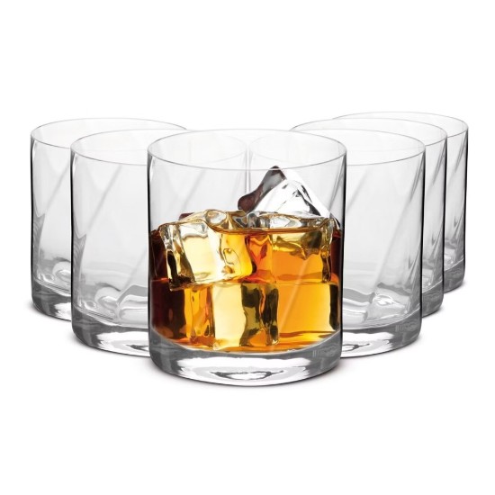Set 6 pahare whisky, sticla cristalina, 320ml, "Romance" - Krosno
