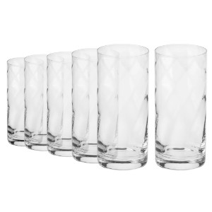 Set 6 pahare long drinks, sticla cristalina, 380ml, "Romance" - Krosno