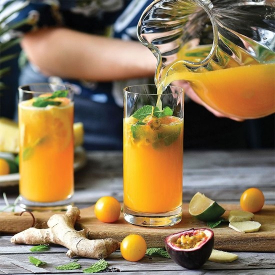 Set 6 pahare long drinks, sticla cristalina, 380ml, "Romance" - Krosno