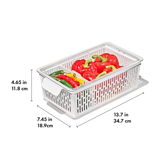 Recipient pentru pastrare legume, plastic, 35,1 x 18,9 x 11,8 cm, "Produce Saver" - OXO