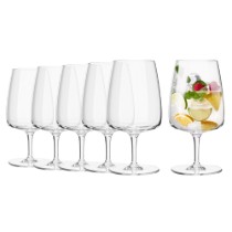 Set 4 pahare apa, sticla cristalina, 330ml, "Modern" - Krosno