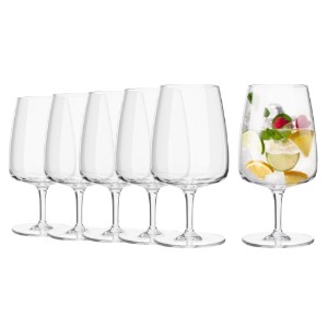 Set 4 pahare apa, sticla cristalina, 380ml, "Modern" - Krosno