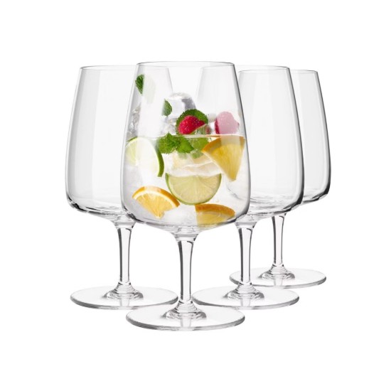 Set 4 pahare apa, sticla cristalina, 380ml, "Modern" - Krosno