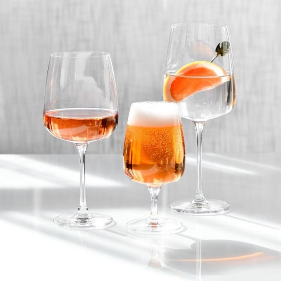 Set 4 pahare apa, sticla cristalina, 330ml, "Modern" - Krosno