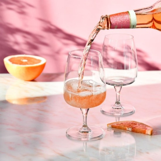 Set 4 pahare apa, sticla cristalina, 330ml, "Modern" - Krosno