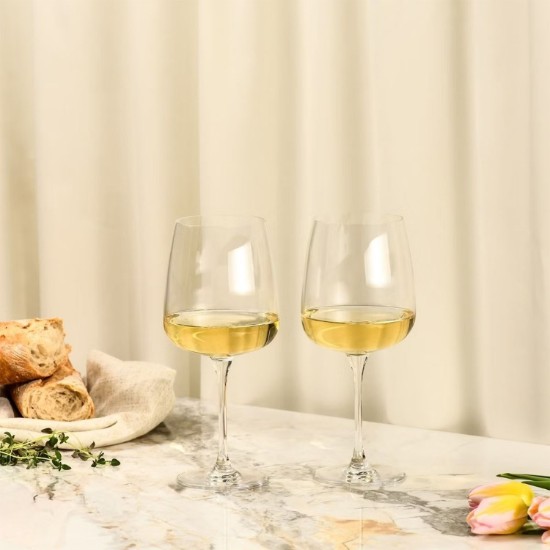 Set 4 pahare vin, sticla cristalina, 650ml, "Modern" - Krosno