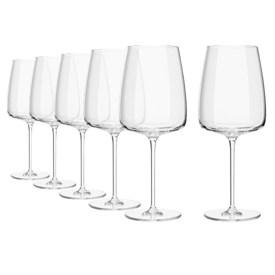Set 4 pahare vin rosu, sticla cristalina, 750ml, "Modern" - Krosno