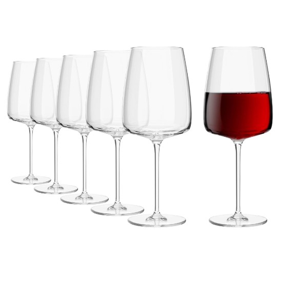 Set 4 pahare vin rosu, sticla cristalina, 750ml, "Modern" - Krosno