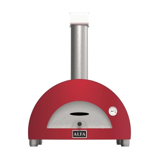 Cuptor pe lemne pentru pizza Moderno 1 Pizze, Rosu - Alfa