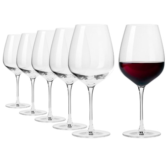 Set 6 pahare vin Pinot Noir, sticla cristalina, 810ml, "Divine" - Krosno