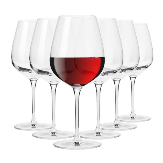 Set 6 pahare vin rosu, sticla cristalina, 670ml, "Divine" - Krosno