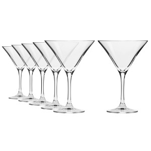 Set 6 pahare Martini, sticla cristalina, 240ml, "Avant-Garde" - Krosno