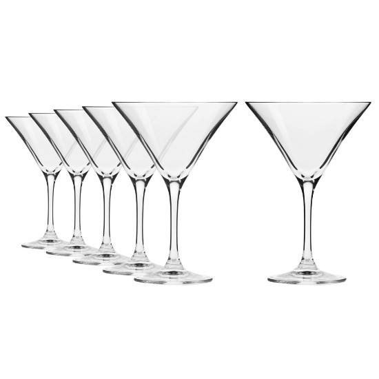 Set 6 pahare Martini, sticla cristalina, 240ml, "Avant-Garde" - Krosno